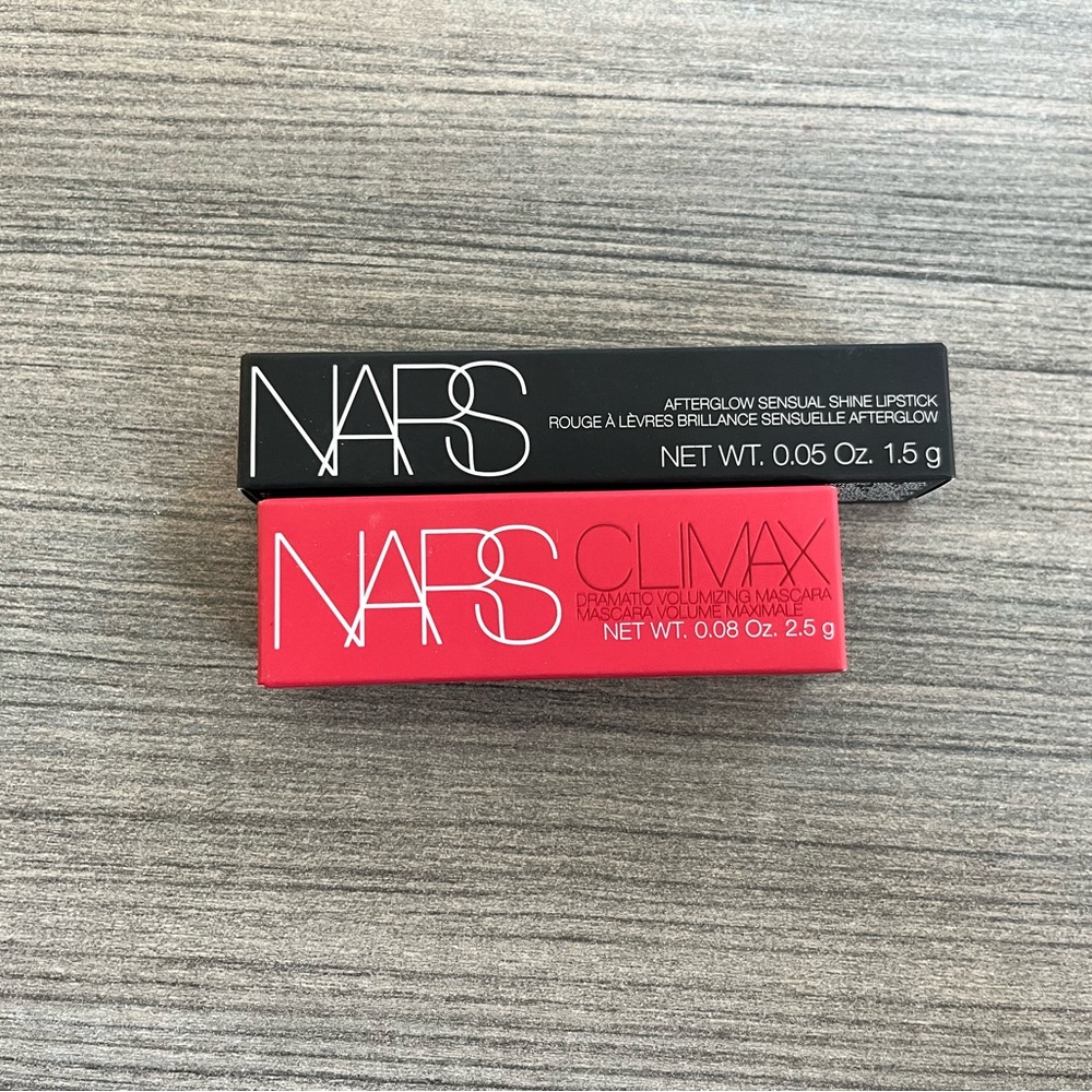 💋💋New NARS mascara & lip Afterglow Orgasm shade 💫💫